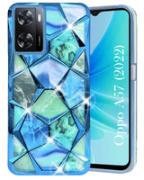 For Oppo A57 2022 4G Back Cover Case ( Dual Design Glitter Sparkle and Detachable Diamond Print Case | Soft and Flexible)