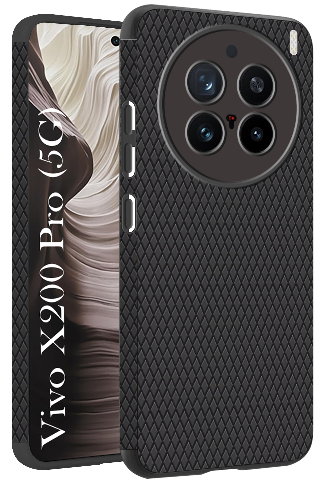 For Vivo X200 Pro 5G  Back Cover Case (Liquid Silicone | Side Grip | Camera Protection)