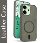 For Oppo Reno14 5G | Oppo Reno 14 5G Back Cover Case Leather Finish (MagSafe Compatible Wireless Charging | Soft Touch | Camera Bump Protection)