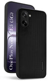 For Oneplus Nord CE 5 Back Cover Case (Textured Grip Design | Micro-Fiber Cloth Inside | Slim and Light Weight | Soft Touch and Feel | Black)