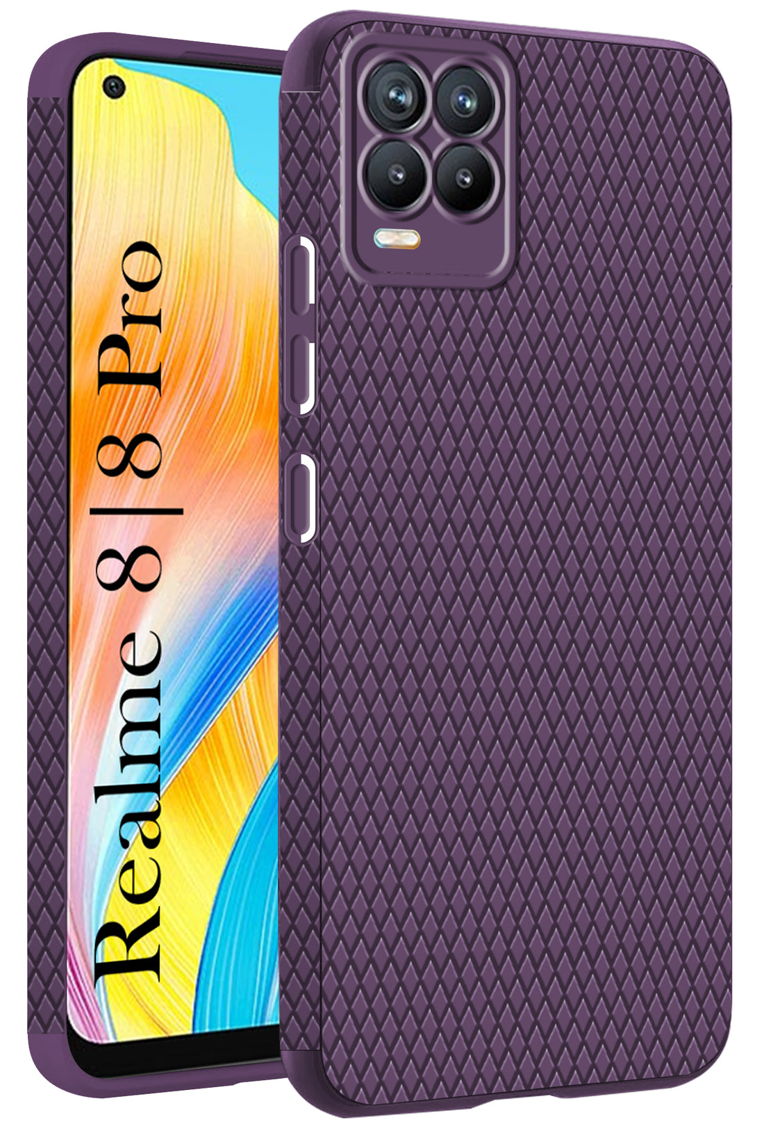 For Realme 8 | Realme 8 Pro Back Cover Case (Liquid Silicone | Side Grip | Camera Protection)