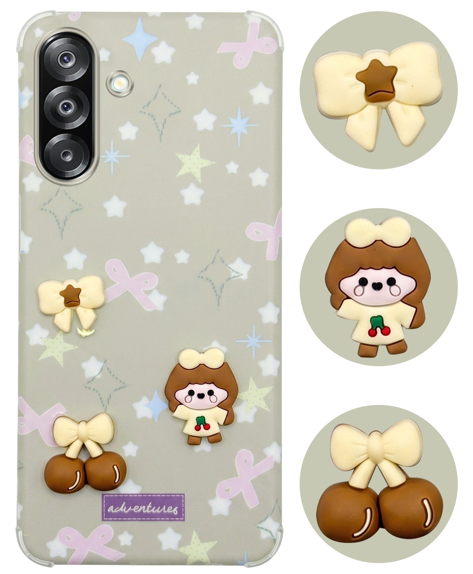 For Samsung Galaxy A26 5G Back Cover Case (3D Cute Cartoons | Hard Back Side Soft | Matte Premium Finish | HD Printing)