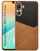 For Samsung Galaxy M36 | Samsung Galaxy F36 Back Cover Case (Dual PU Leather Stitch | Professional Minimalist | Soft and Flexible)