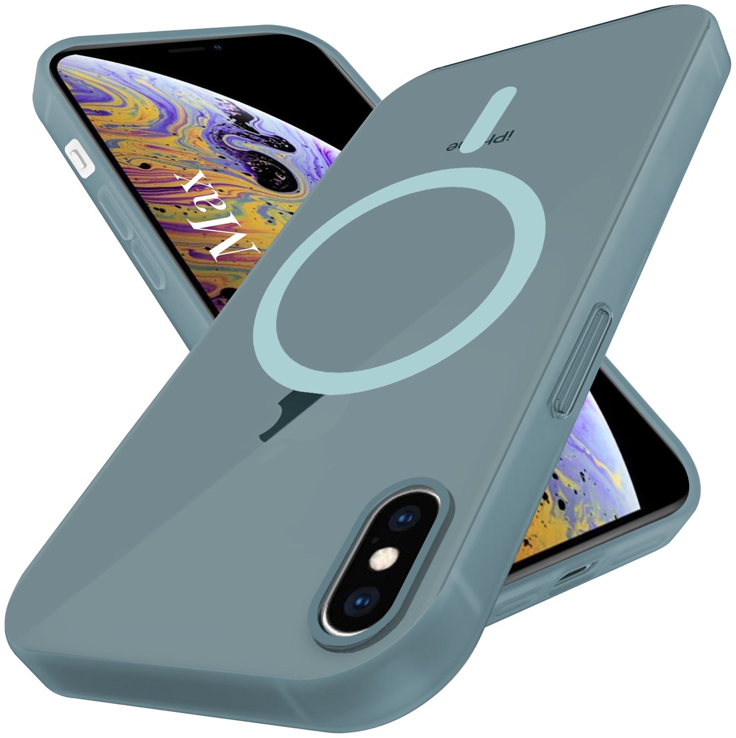 For Apple iPhone Xs Max Back Cover Case (Frosted Matte Feel | MagSafe Compatible Wireless Charging | Polycarbonate Material)
