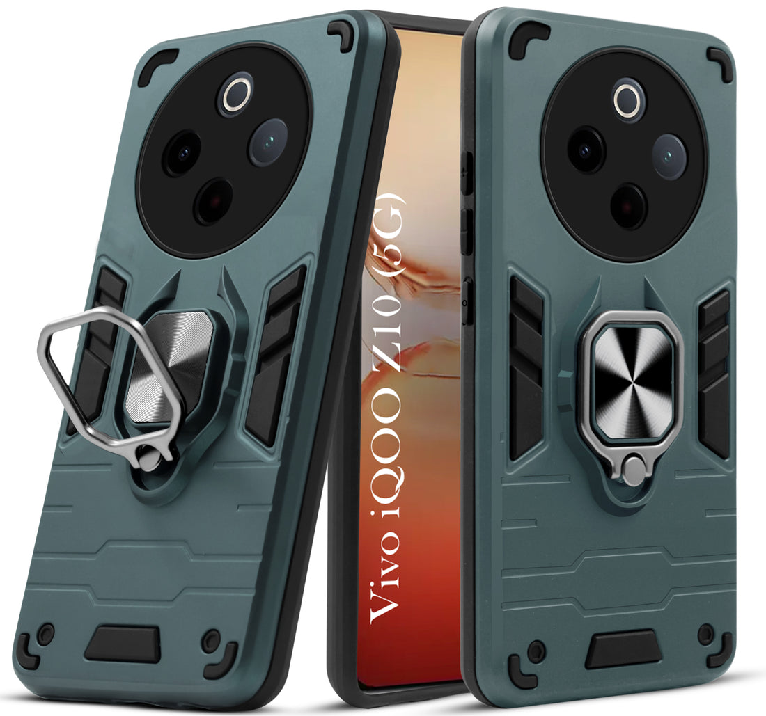 For Vivo iQOO Z10 Back Cover Case (Shockproof Polycarbonate Dual Layer Hybrid Armor