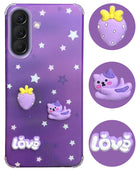 For Samsung Galaxy A37 5G Back Cover Case (3D Cute Cartoons | Hard Back Side Soft | Matte Premium Finish | HD Printing)