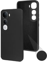 For Vivo Y400 Pro Back Cover Case ( Matte Finish Silicone with Inside Fiber cloth)