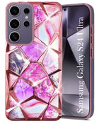 For Samsung Galaxy S24 Ultra Back Cover Case ( Dual Design Glitter Sparkle and Detachable Diamond Print Case | Soft and Flexible)