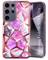 For Samsung Galaxy S24 Ultra Back Cover Case ( Dual Design Glitter Sparkle and Detachable Diamond Print Case | Soft and Flexible)