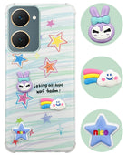 For Vivo Y18 | Y18e | Y03 | Y18i | Y18t Back Cover Case (3D Cute Cartoons | Hard Back Side Soft | Matte Premium Finish | HD Printing)