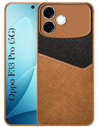 For Oppo F33 Pro 5G Back Cover Case (Dual PU Leather Stitch | Professional Minimalist | Soft and Flexible)