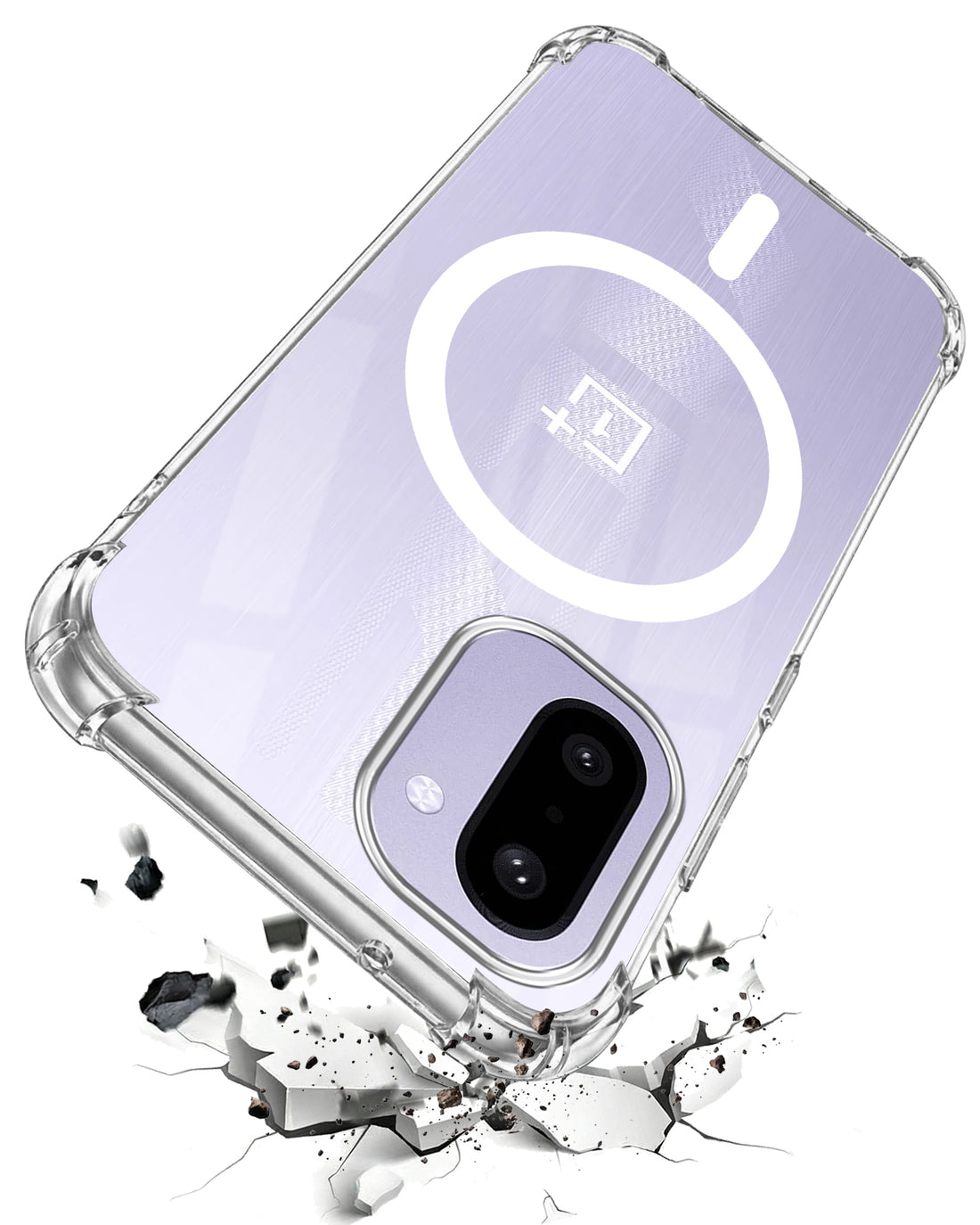 For OnePlus 15R Back Cover Shockproof Crystal-Clear (Magsafe Wireless Support | Drop & Camera Protection | Hard Polycarbonate)