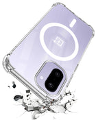 For OnePlus 15R Back Cover Shockproof Crystal-Clear (Magsafe Wireless Support | Drop & Camera Protection | Hard Polycarbonate)