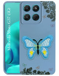 For Motorola Moto G37 Back Cover Case (Soft Butterfly Embroidery | Women Teen Girls | Camera Protection| Matte Silicone)