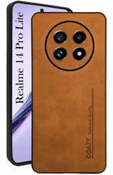 For Realme 14 Pro Lite Back Cover Case (Professional Vegan Leather | Camera Protection | Slim & Soft)