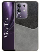 For Vivo T4x | Vivo Y31 Pro Back Cover Case(Dual PU Leather Stitch | Professional Minimalist | Soft and Flexible)
