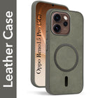 For Oppo Reno15 Pro 5G | Oppo Reno 15 Pro 5G Back Cover Case Leather Finish (MagSafe Compatible Wireless Charging | Soft Touch | Camera Bump Protection)