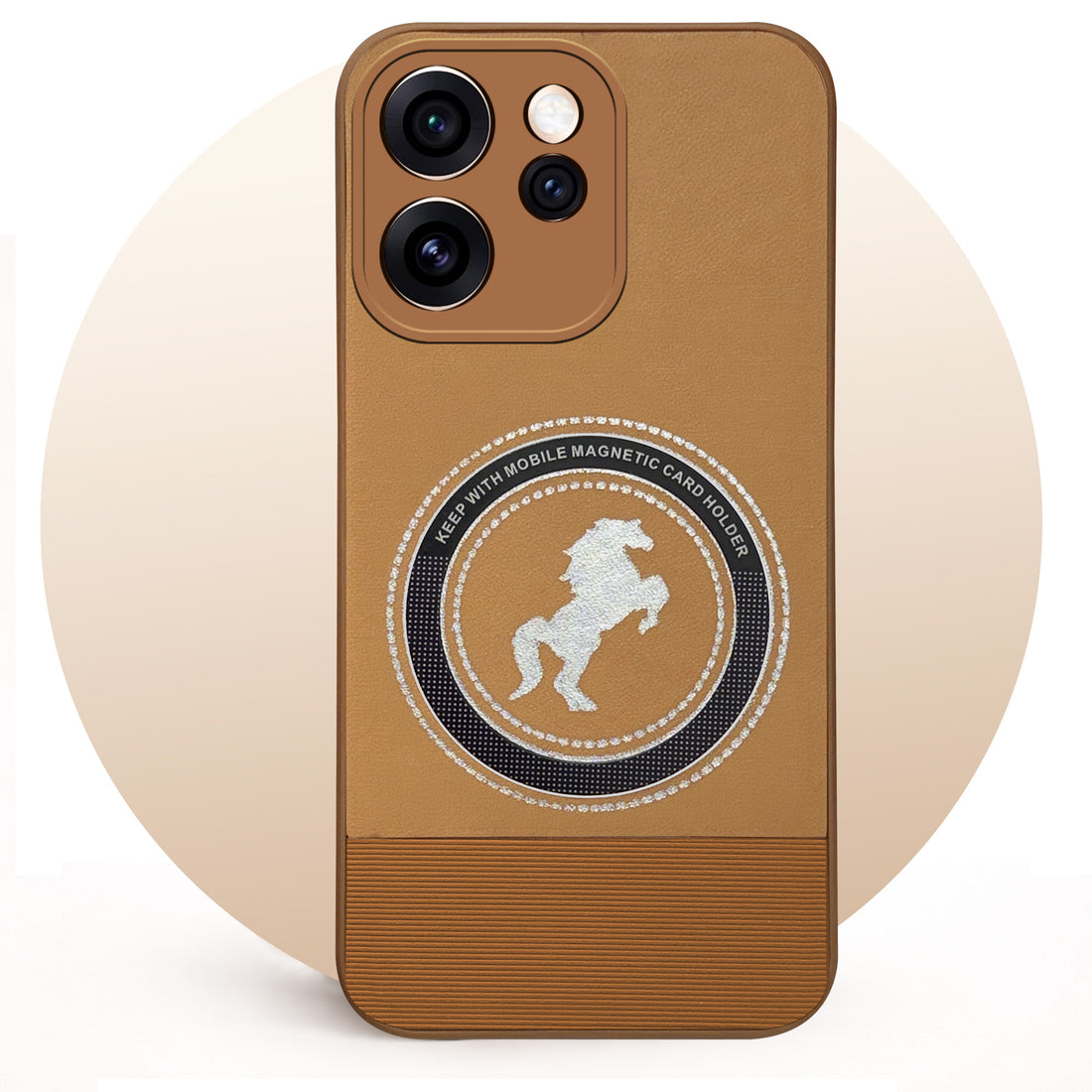 For Vivo Y31 5G Back Cover Case PU Leather Finish (Professional Minimalist Texture | MagSafe Compatile | Camera Protection | Sleek Sober Formal)