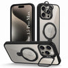 For Apple iPhone 15 Pro Max Back Cover Case Crystal (Lifetime Anti Yellow | Magnetic Ring Stand | Camera Lens Protection | MagSafe Compatible)