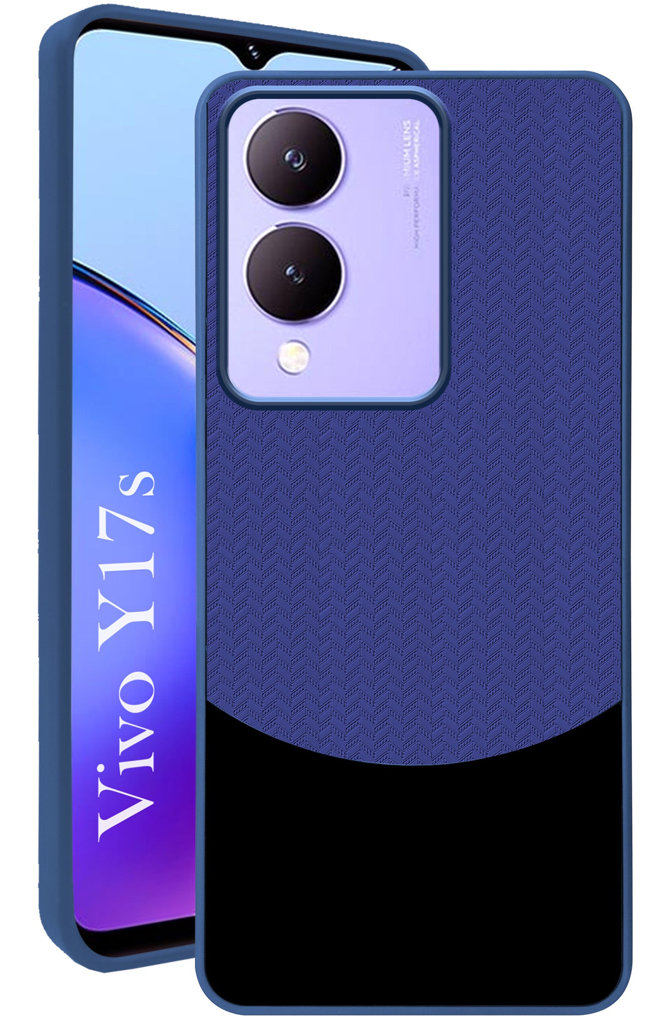 For Vivo Y17s Back Cover Case  (Elegant PU Leather Finish | Premium Minimalist Professional | Camera Protection Bump)
