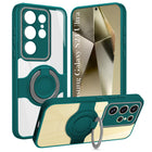 For Samsung Galaxy S24 Ultra Back Cover Case with stand (Built-in Ring Holder Kickstand | Lifetime Anti Yellow | Camera Protection)
