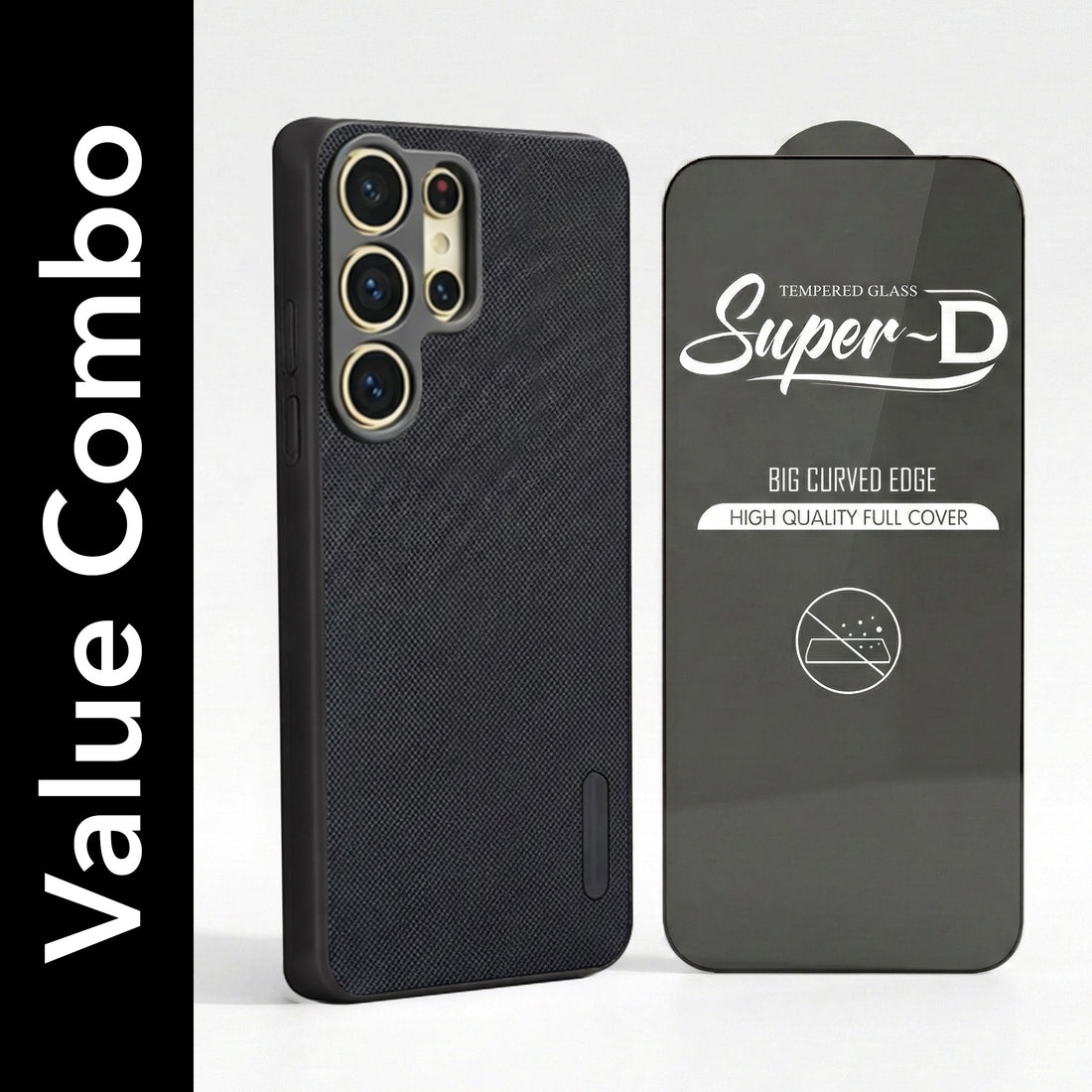 Textured Grip Design Slim and Light Weight Soft Touch and Feel Cases With Glass.