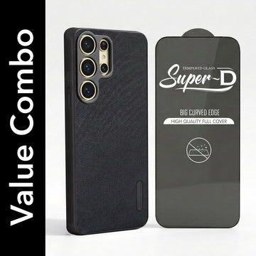Textured Grip Design Slim and Light Weight Soft Touch and Feel Cases With Glass.
