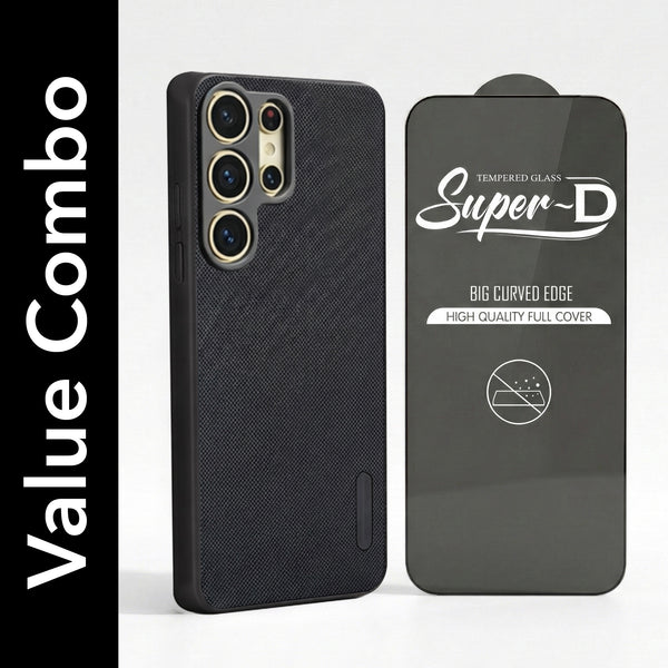 Textured Grip Design Slim and Light Weight Soft Touch and Feel Cases With Glass.