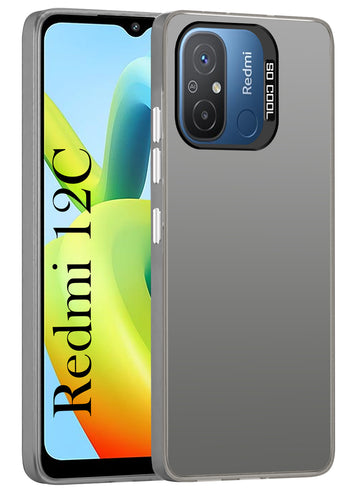 For Xiaomi Redmi 12C Hard Back Cover Case (Velvet Touch | Professional Glossy Finish | Camera Protection Bump)