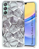 For Samsung Galaxy F15 5G Back Cover Case (Dual Design Glitter Sparkle and Detachable Diamond Print Case | Soft and Flexible)