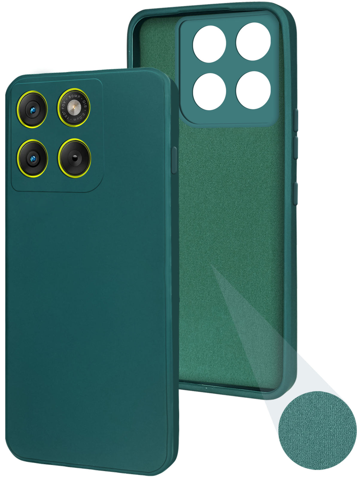 For Motorola Moto Edge 70 Back Cover Case (Matte Finish Silicone with Inside Fiber cloth)
