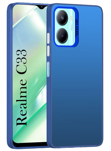 For Realme C33 Hard Back Cover Case (Velvet Touch | Professional Glossy Finish | Camera Protection Bump)