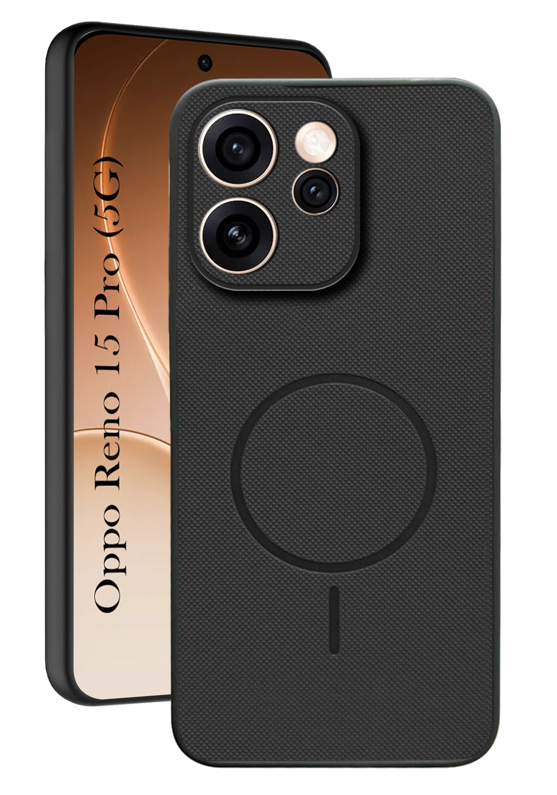For Oppo Reno15 Pro 5G Back Cover Case PU Leather (Texture Grip Design | Professional Minimalist | Camera Protection | Soft and Flexible)