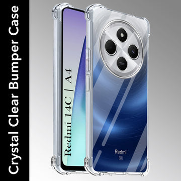 For Redmi A4 5G | Xiaomi Redmi 14C Back Cover Shockproof Crystal-Clear (Drop & Camera Protection | Hard Polycarbonate)