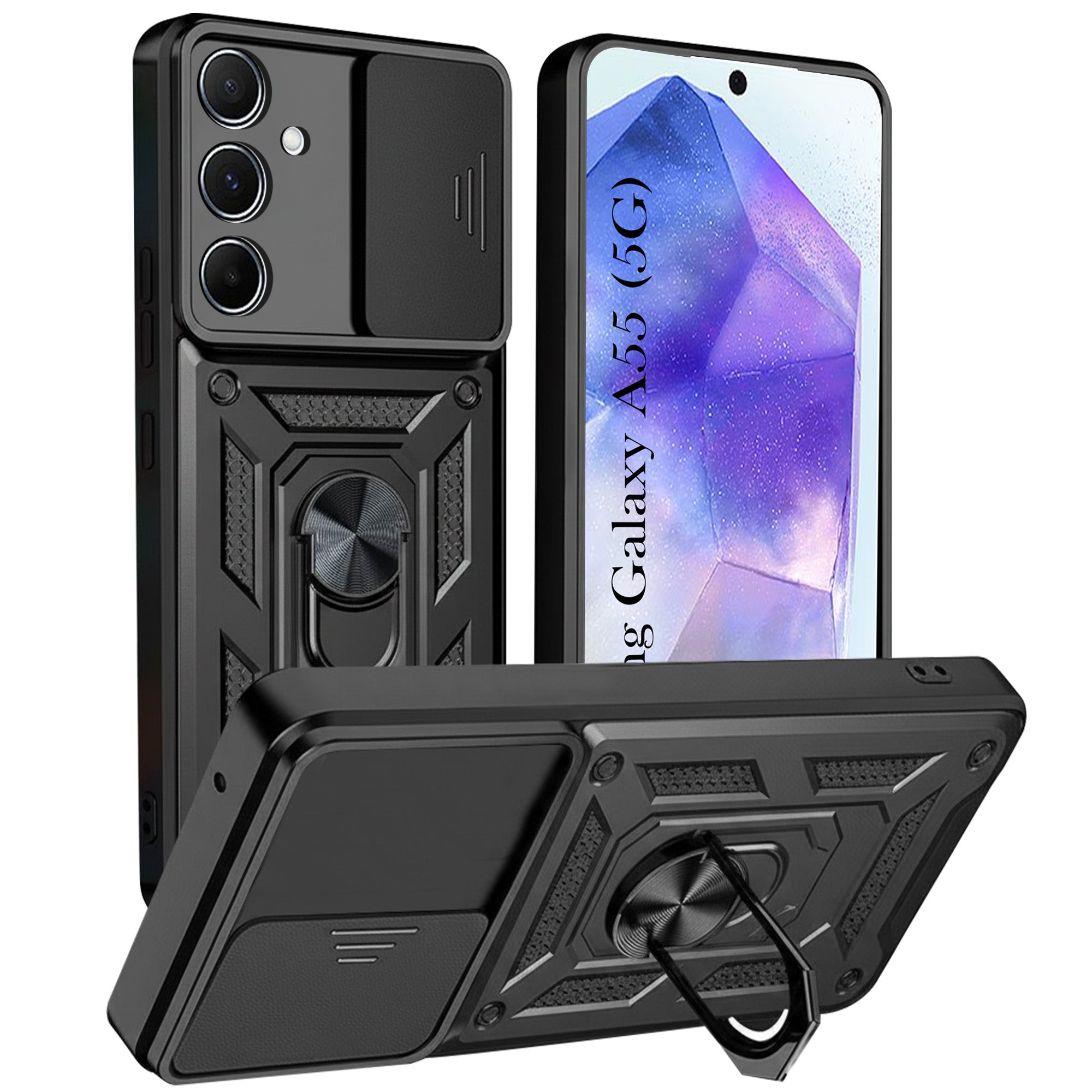 For Samsung Galaxy A55 5G Back Cover Case (Hybrid Dual Armor Polycarbonate)