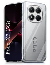 For Xiaomi Poco X7 Back Cover ( Silicone Clear Shockproof Case with Camera Protection and Dust Plugs | Transparent)