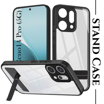 For Oppo Reno14 Pro 5G | Oppo Reno 14 Pro 5G Back Cover Case (Built-in Stand | Lifetime Anti Yellow | Kickstand Shockproof | Camera Protection | MagSafe Compatible)