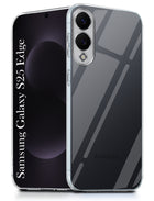 For Samsung Galaxy S25 Edge Back Cover Case Silicone (Clear Shockproof Case with Camera Protection | Soft and Flexible | Transparent)