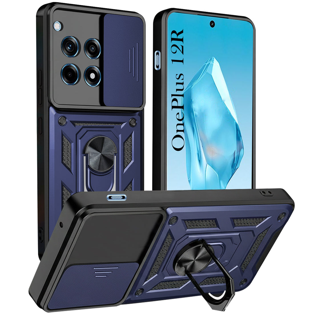 For OnePlus 12R 5G Back Cover Case (Hybrid Dual Armor Polycarbonate)