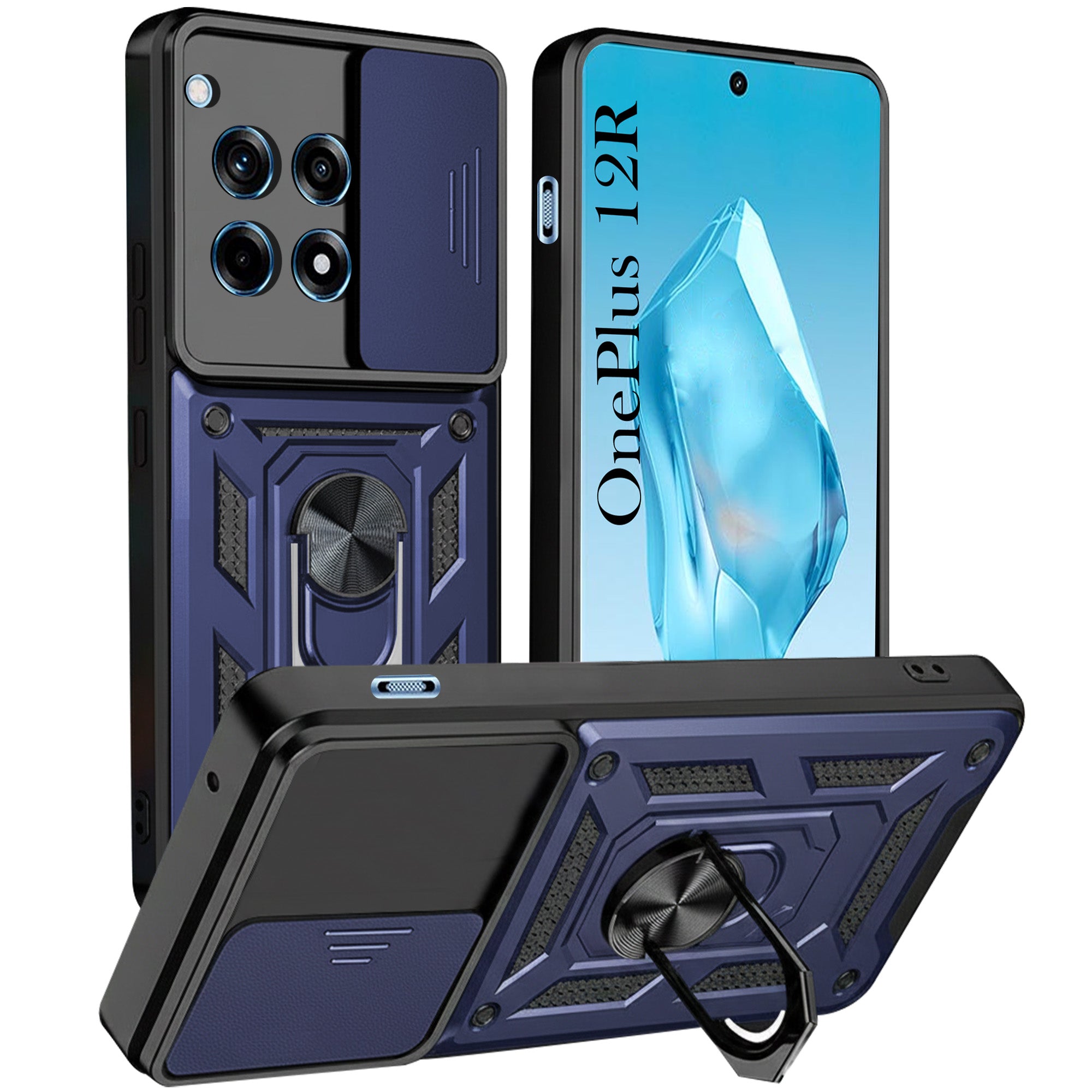 For OnePlus 12R 5G Back Cover Case (Hybrid Dual Armor Polycarbonate)