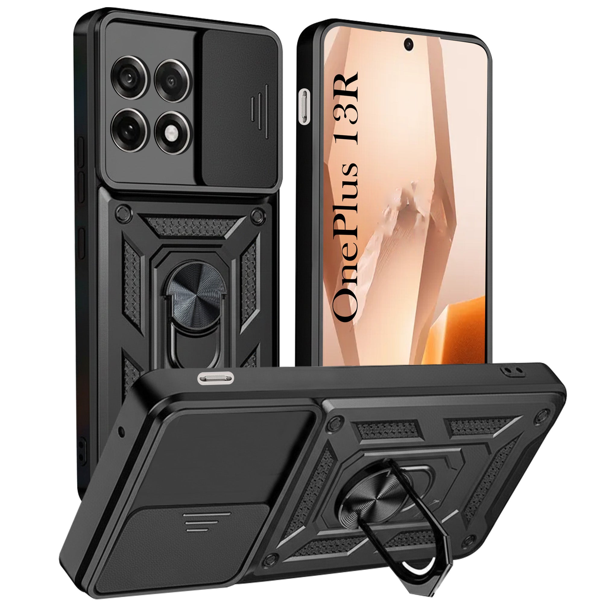 For OnePlus 13R Back Cover Case (Hybrid Dual Armor Polycarbonate)