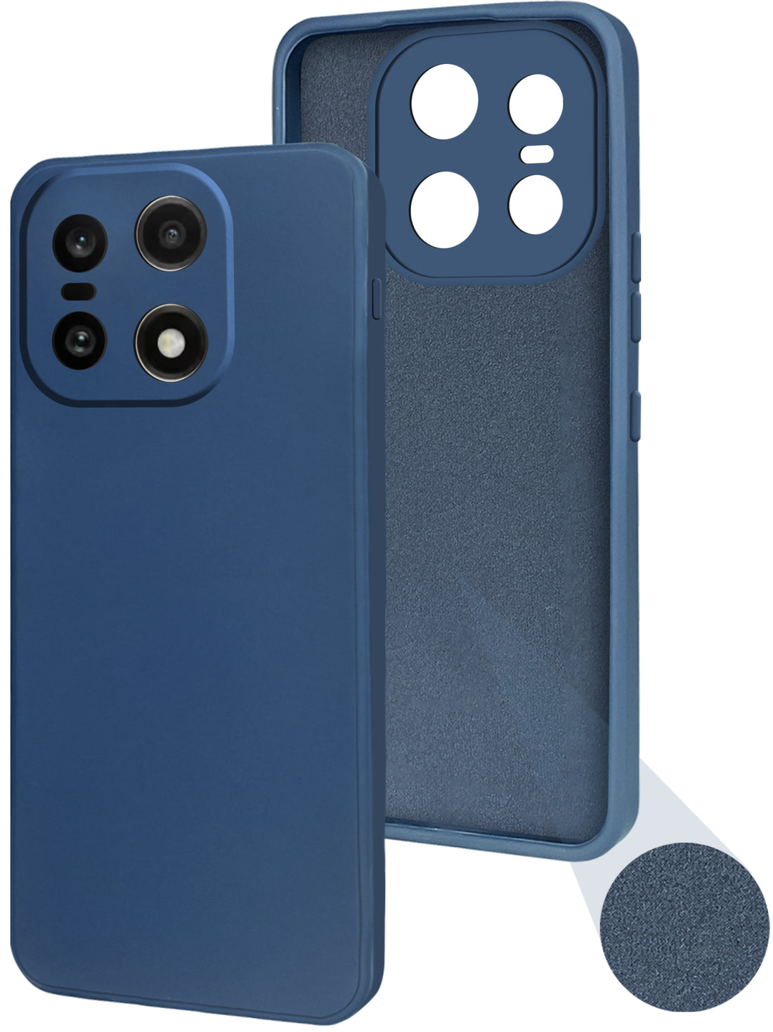 For OnePlus 15 5G Back Cover Case (Matte Finish Silicone with Inside Fiber cloth)