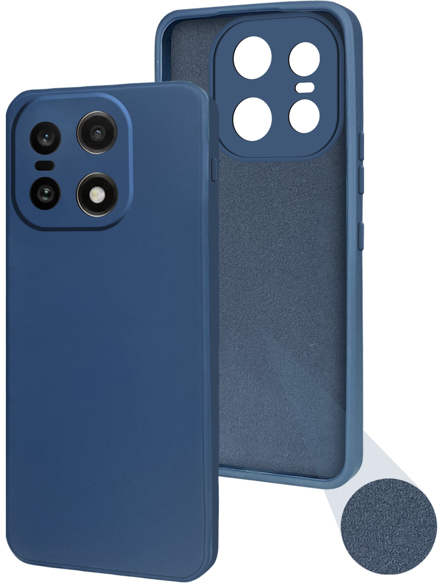 For OnePlus 15 5G Back Cover Case (Matte Finish Silicone with Inside Fiber cloth)