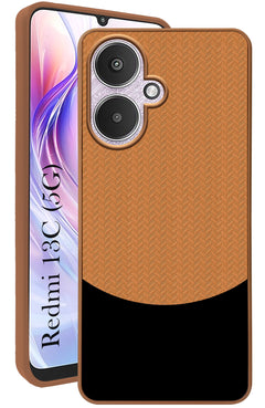 For Redmi 13C 5G Back Cover Case (Elegant PU Leather Finish | Premium Minimalist Professional | Camera Protection Bump)