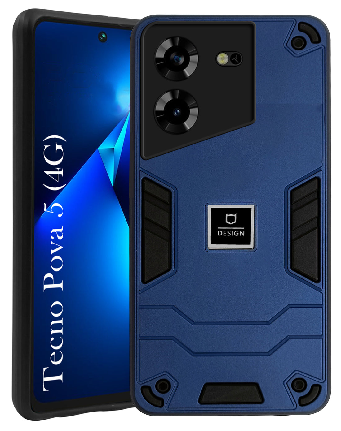 For Tecno Pova 5 Back Cover Case (Hybrid Armor | Slim Dual Layer | Shockproof Lightweight)