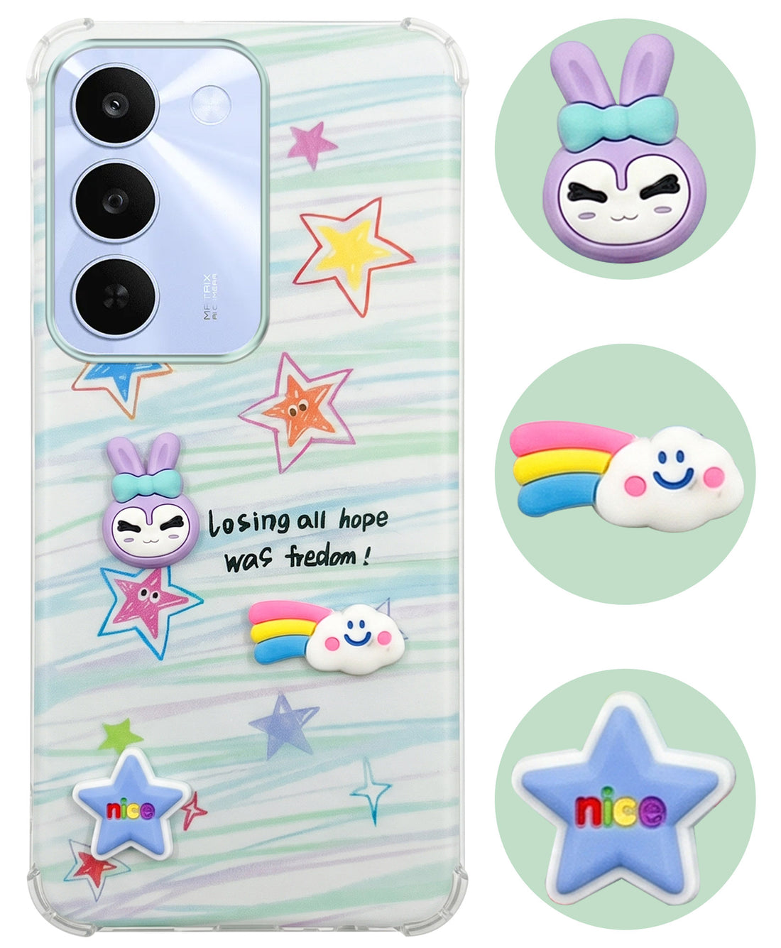 For Realme C83 5G Back Cover Case (3D Cute Cartoons | Hard Back Side Soft | Matte Premium Finish | HD Printing)