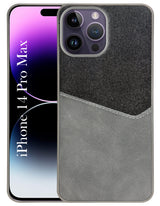 For Apple iPhone 14 Pro Max Back Cover Case (Dual PU Leather Stitch | Professional Minimalist | Soft and Flexible)