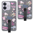 For Oppo A3X (4G/5G) | Oppo A3 5G Back Cover Case (3D Cute Heart Strap Holder | Camera Protection | Designer Girls Print)