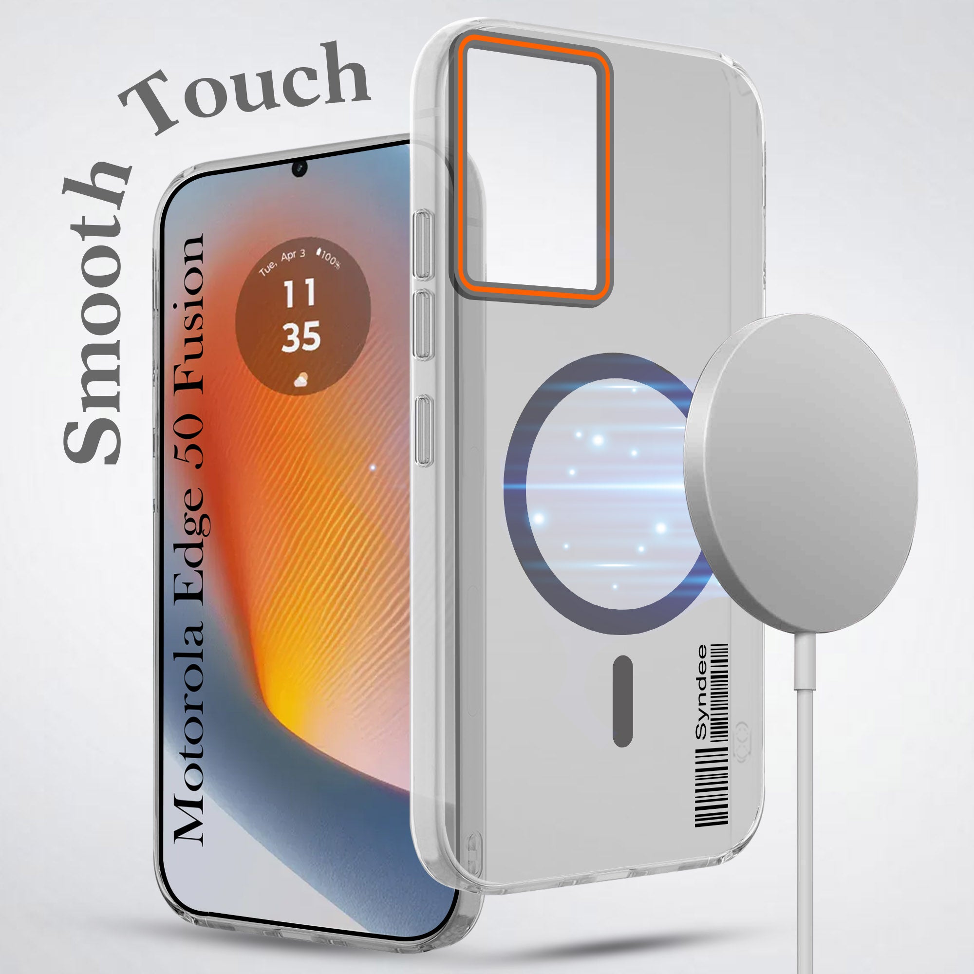 For Motorola Moto Edge 50 Fusion Back Cover Case (Soft Touch | Camera Bump Protection | MagSafe Compatible | Matte Finish)