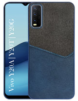 For Vivo Y20A | Y20T | Y20G Back Cover Case (Dual PU Leather Stitch | Professional Minimalist | Soft and Flexible)